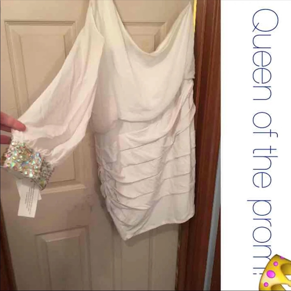 White prom dress